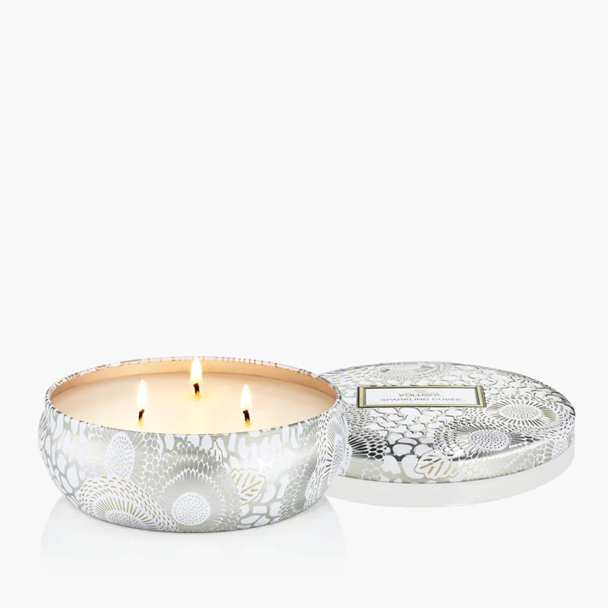 Sparkling Cuvee 3 Wick Tin Candle